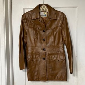 EUC VINTAGE PIONEER WEAR ALBUQUERQUE USA LEATHER JACKET